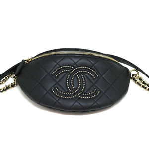 Chanel Leather Black Belt Body Chain Bag